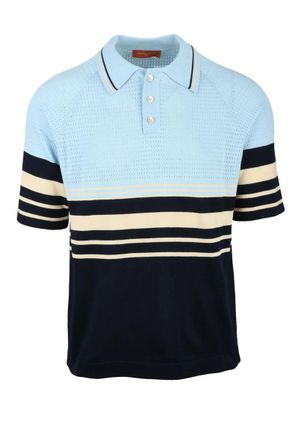 Daniele Fiesoli Knit Polo Shirt - Light Blue