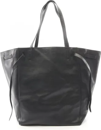 Celine Black Leather Handbag Tote Bag (Pre-Owned)