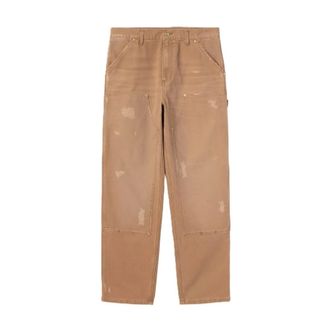 Carhartt Work in Progress Broeken, Heren, Bruin, W34, Katoen, Double Knee Pant
