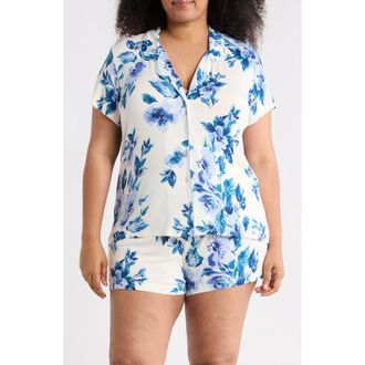 Nordstrom Rack Tranquility Short Pajamas in Ivory- Blue S Cherished Blooms at Nordstrom Rack, Size 1 X