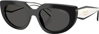 Prada Prd 02S Zonnebrillen - unisex - Zonnebrillen - Zwart - 53 MM - Accessoires