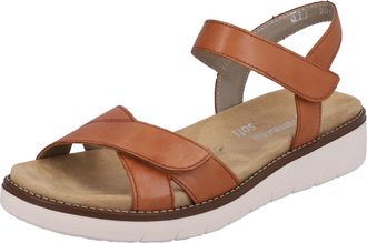 Remonte Riemchensandale REMONTE, Damen, Gr. 36, braun (nuss), Leder, unifarben, Schuhe Riemchensandale, Plateau, Sommerschuh, Sandalette mit Lite &acute;n Soft Auss