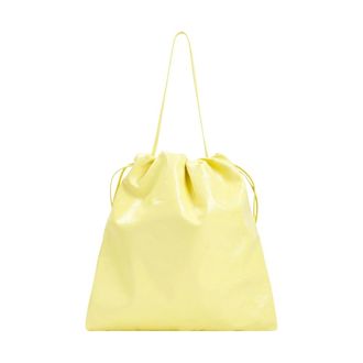 Jil Sander Bucket Bags, female, Yellow, Size: ONE SIZE Padded Drawstring Shoulder Bag