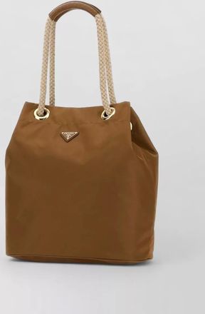 Prada renylon large mariner bucket bag braided handles