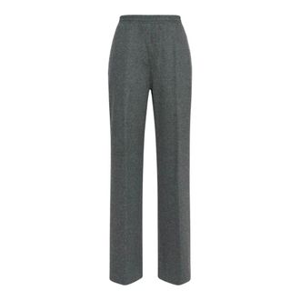 Max Mara Wkdeditta Broek - Dames - Broeken - Grijs - Maat: XS Katoen