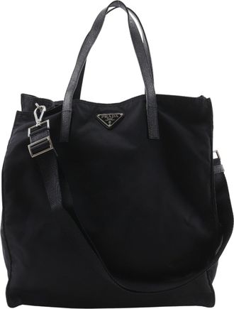 Prada Black Nylon Tote Bag (Pre-Owned)