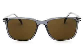 David Beckham DB1141S Rectangular Plastic Sunglasses - Gray