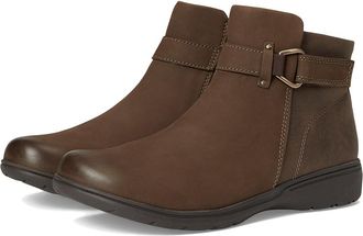Clarks Carleigh Drift Womens Boots Mushroom Combi Nubuck : 9.5 B - Medium, Leather