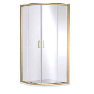 Balterley Quadrant Shower Enclosure with Tray 900 x 900mm Brushed Brass/White in Metallics