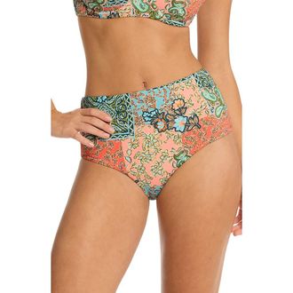 Sea Level Australia Java High Waist Bikini Bottoms in Coral at Nordstrom Rack, Size 14