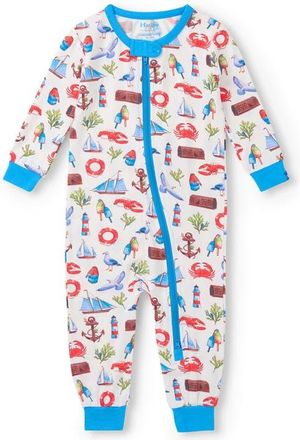 Hatley Painted Seascape Romper in Natural at Nordstrom, Size 12-18M