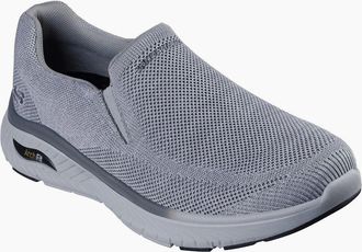 Skechers Mens Skechers Arch Fit Crosser Locke Polyester Mens Grey Trainers - Size: 12