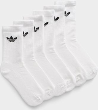 adidas Womens Contrast Trefoil logo socks 6-pack