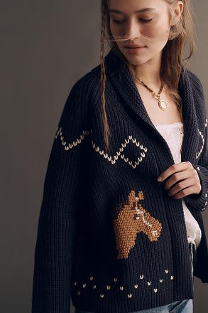 The Great. Horse Lodge Cardigan Sweater