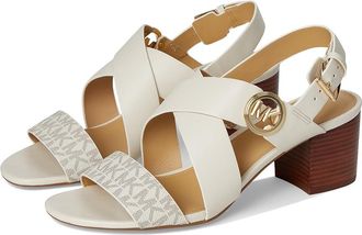 Michael Kors Vera Flex Mid Sandal Womens Sandals Vanilla : 7 M, Leather
