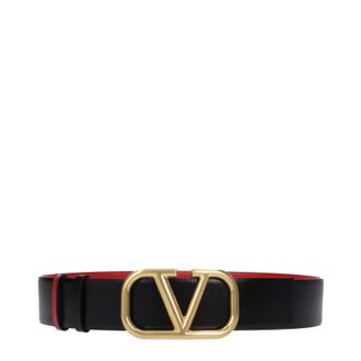 Valentino Garavani Damess Riem Leer Zwart/Rood