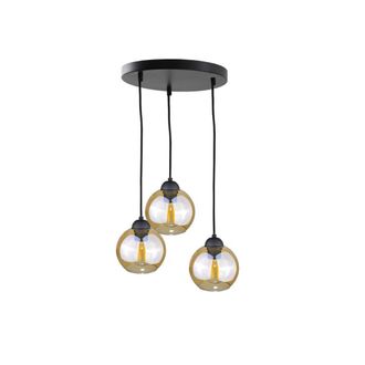 Netlighting Ambre Cluster Pendant Ceiling Light Black 30cm 3x E27