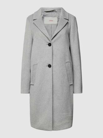 s.Oliver Red Label Mantel mit Reverskragen in Hellgrau Melange, Gr&ouml;&szlig;e 44