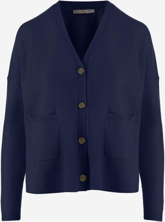 Allude Dames, Truien, Blauw, Maat: XS Wol