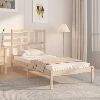 vidaXL Estructura De Cama Sin Colch&oacute;n Madera Maciza 90x200 Cm Vidaxl