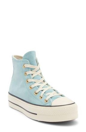 Converse Chuck Taylor All Star Lift High Top Sneaker in Vernal Pool/Natural Ivory at Nordstrom Rack, Size 8