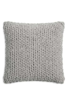 Sunday Citizen Snug Loose Knit Throw Pillow in Cloud Grey at Nordstrom
