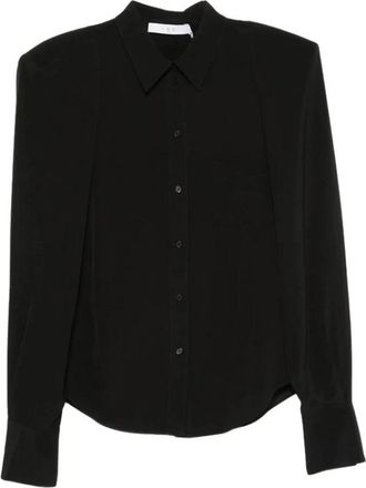 Iro Zijden Blouse - Dames - Overhemden - Zwart - M - Overhemden