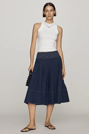 Pilcro Pleated Skirty Culotte Pants
