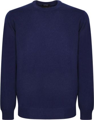 Dell'Oglio Exclusieve Kasjmier Trui - Heren - Cashmere truien - Blauw - 3XL - Kasjmier - Truien & Vesten