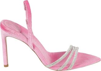Bettina Vermillon High Heel Sandalen - Dames - Sandalen met hakken - Roze - 39 EU - Leer - Schoenen