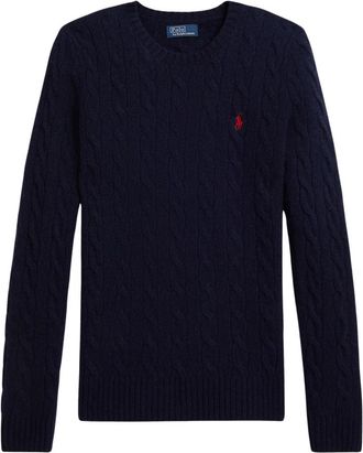 Ralph Lauren Sweaters Blue - Dames - Ronde hals truien - Blauw - S - Wol - Truien & Vesten