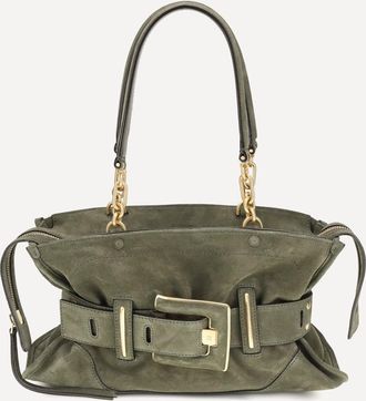 Balmain Anthem Handbag in suede leather Female UNI