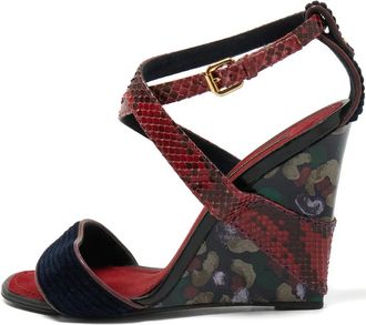 Louis Vuitton Sandali con zeppa 105mm - Rosso