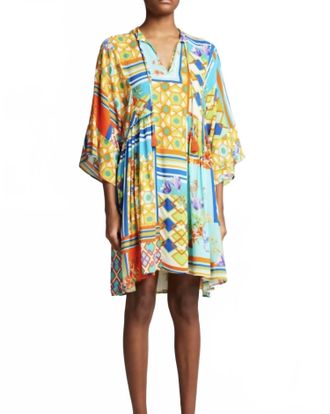 Johnny Was Mixi Short Kaftan Dress In Multi
