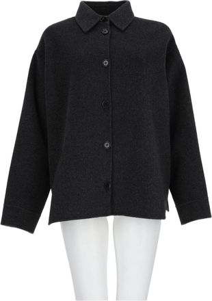 Aspesi Charcoal Boxy Wool Casual Jacket