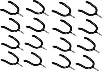 OEM 16 Soportes De Pared Negros Atornillables De Alta Resistencia Con Ganchos De 10 Cm (4 Pulgadas) Para Almacenamiento En Garaje/taller, Para Colgar Rast