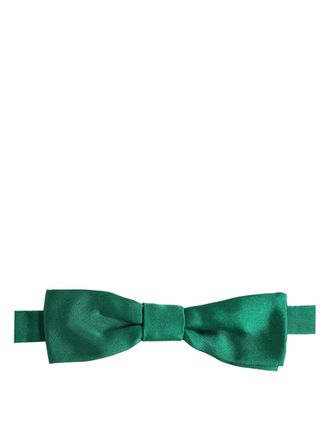 Dolce & Gabbana Silk Pre-Tied Bow Tie - Green