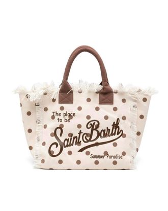 MC2 Saint Barth Fringed Cotton Canvas Tote Bag