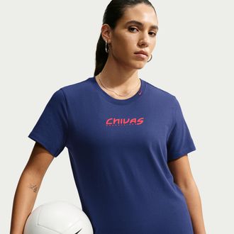 Nike C.D. Guadalajara Nike Womens Soccer T-Shirt in Blue | IV4846-497