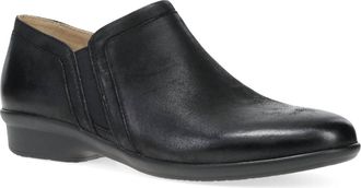 Dansko Womens Cheryl Wide Shoe In Black Burnished Nubuck