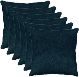 vidaXL Funda De Almohada 6 Uds. Heerlen Azul Marino 80 X 80 Cm Vidaxl
