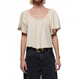 Nation Ltd Anna Sunburst Top In Tapioca