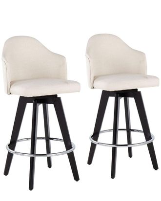 LumiSource Set Of 2 Ahoy 26In Counter Stools