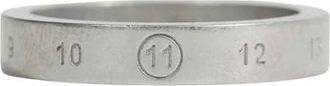 Maison Margiela Number Reference Ring 4 mm - female - Maison Margiela - Rings - Gray - 47 MM - Accessories