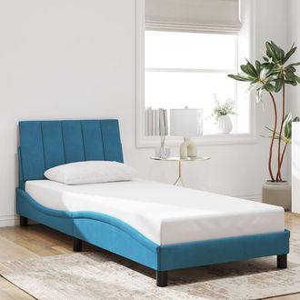 vidaXL Estructura De Cama Sin Colch&oacute;n Hanko Terciopelo Azul 80x200 Cm Vidaxl