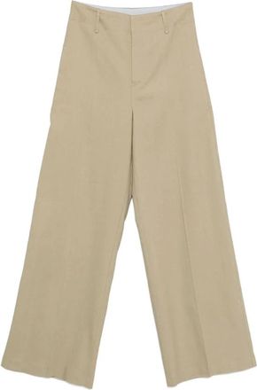 Alysi Pant.lino Stretch Ampio - Dames - Straight fit broeken - Beige - M - Linnen - Broeken