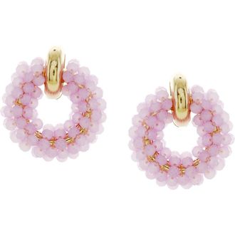 Olivia Welles Isadora Wreath Earrings in Gold /Purple at Nordstrom Rack