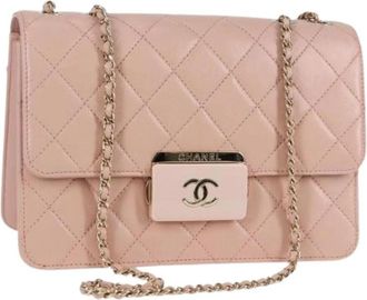Chanel Pre-owned Leather chanel-bags - unisex - Vintage Schoudertas - Roze - ONE Size - Vintage