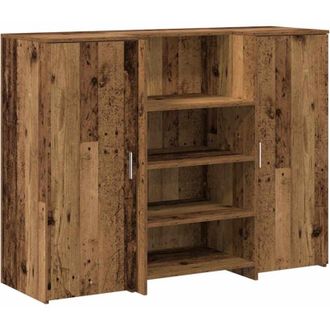 vidaXL Reception Desk Old Wood 135x50x103.5 cm Engineered Wood vidaXL