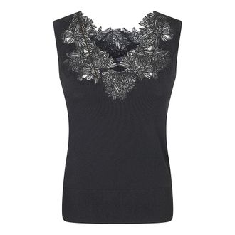 Ermanno Scervino Sleeveless Tops, female, Black, Size: 2XS Sleeveless Top